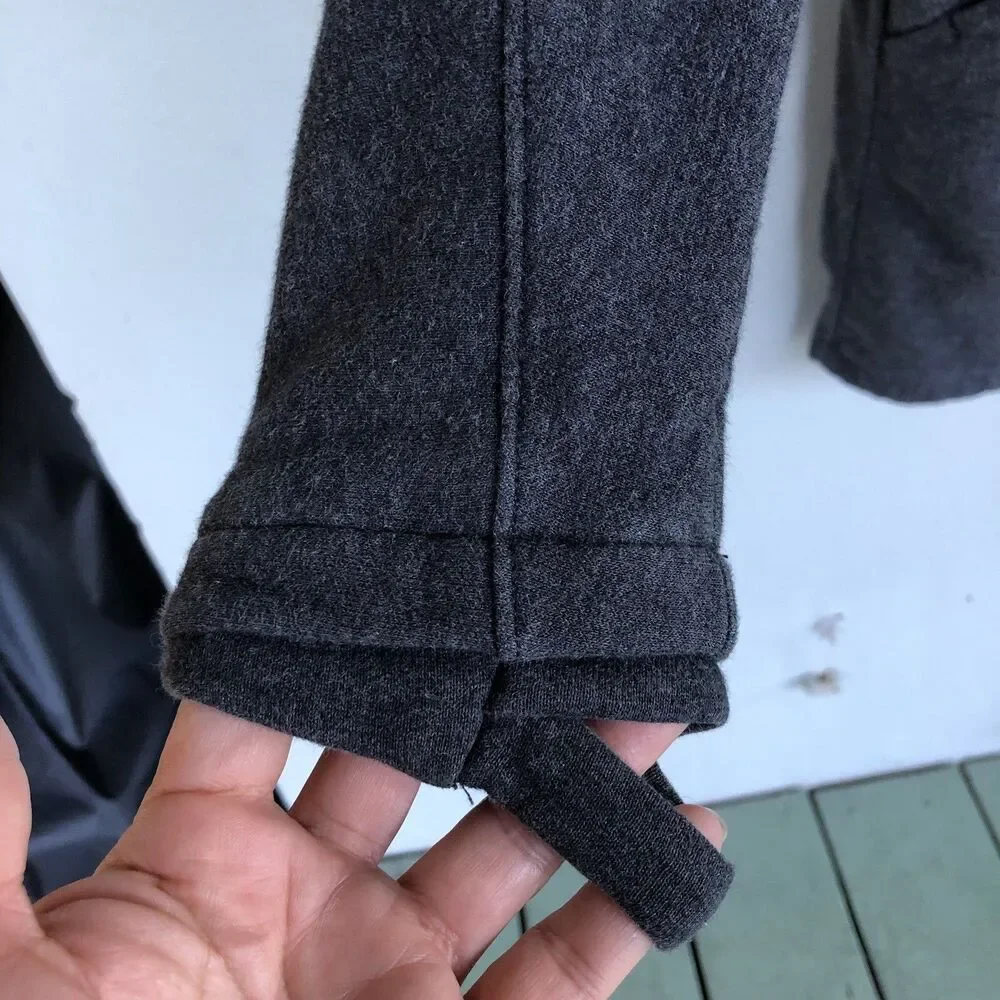 Lululemon Wrap Jacket Size 4 &Go Take You There Heathered Black Fleece Longline